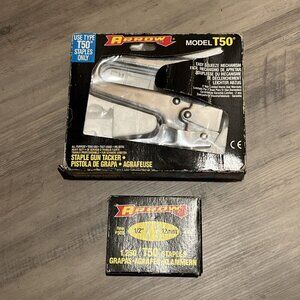 Vintage Arrow Model T50 Heavy Duty Staple Gun Tacker with Staples